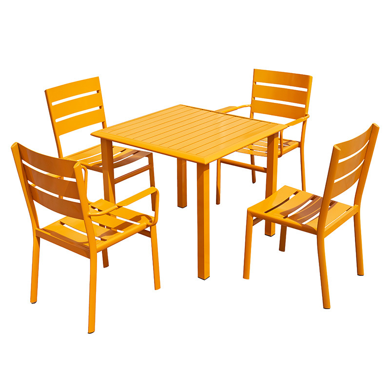 Conjunto de mesa e cadeira para pátio para todos os climas