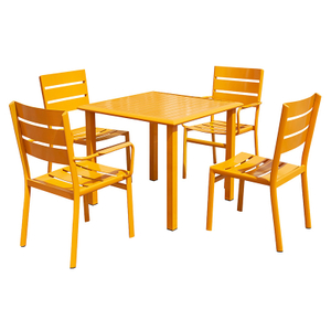 Conjunto de mesa e cadeira para pátio para todos os climas